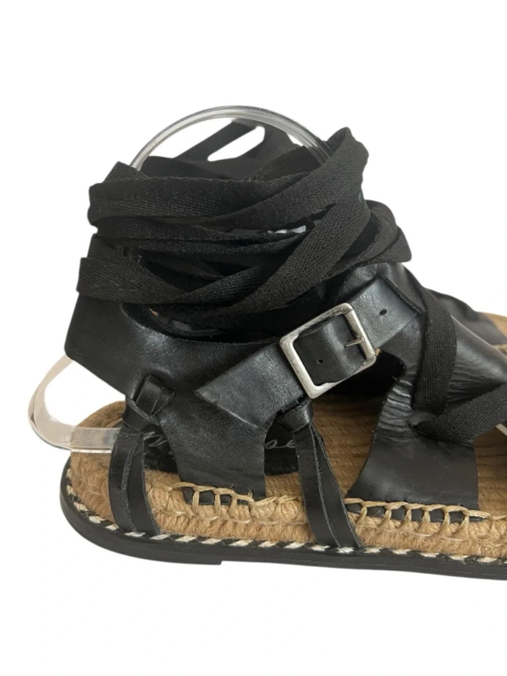 Matisse Gladiator Black Lace Up Espadrilles Sandals Size 10M - Picture 5 of 11